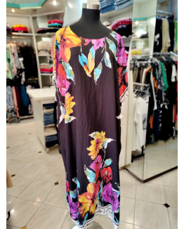 Ženska obleka za močnejše postave P6050 črna