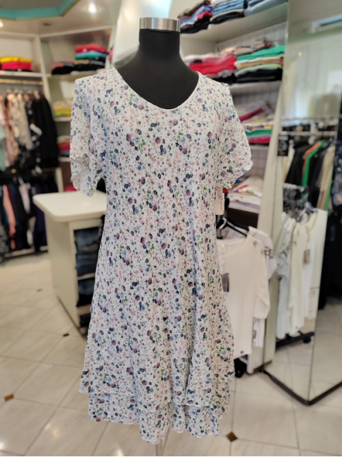 Poletna ženska obleka P6063 bela
