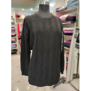 Ženski pulover za močnejše J5127 črn