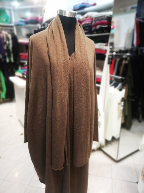 Dolga ženska jopa/obleka s šalom Z4096
