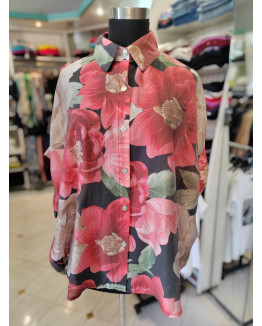 Ženska srajca P6041 rdeča