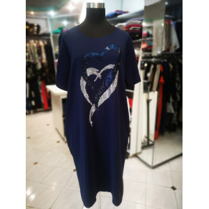 Tunika/obleka T5057 temno modra