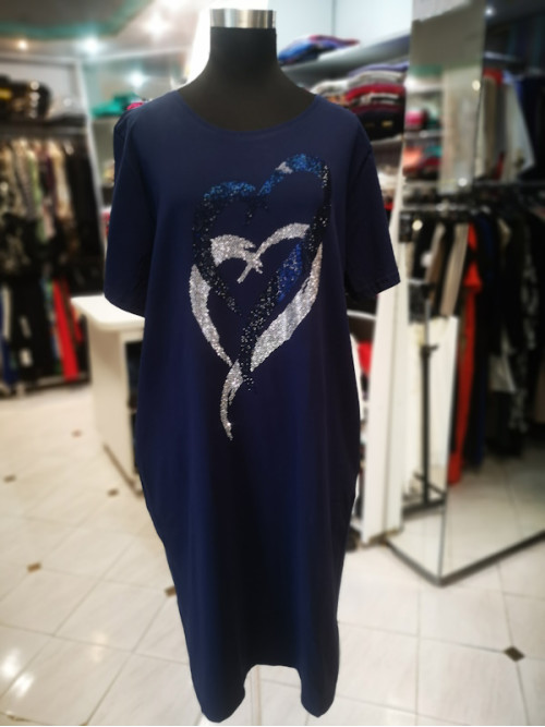 Tunika/obleka T5057 temno modra