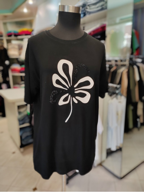 Ženska modna majica T6014 črna