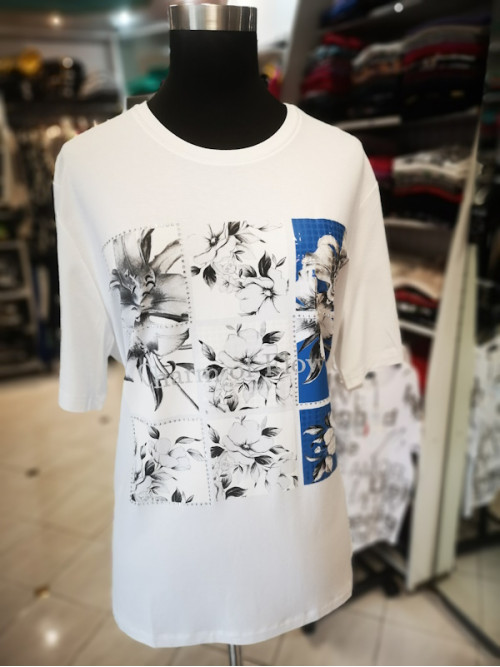 Modna ženska majica s kratkimi rokavi T5009