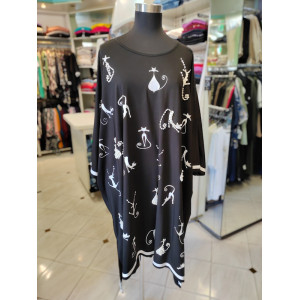 Ženska obleka za močnejše postave T6046