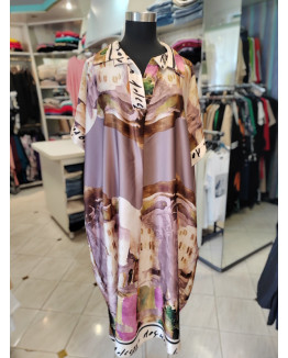 Viskozna obleka P6046 lila