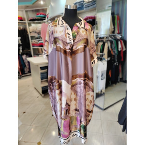 Viskozna obleka P6046 lila