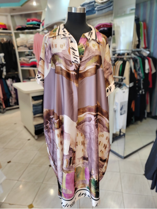 Viskozna obleka P6046 lila