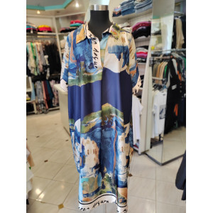 Viskozna obleka P6046 modra