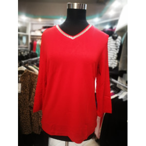 Majica s 3-4 rokavi T4003 rdeča
