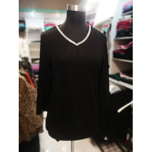 Majica s 3-4 rokavi T4003 črna