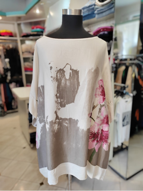 Viskozna tunika P6039 bež