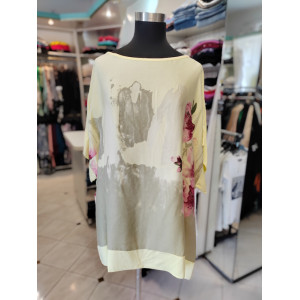 Viskozna tunika P6039 rumena