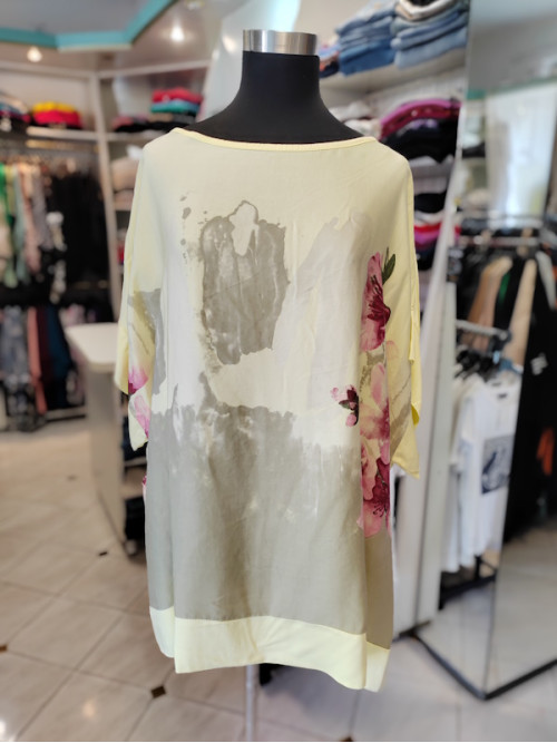 Viskozna tunika P6039 rumena