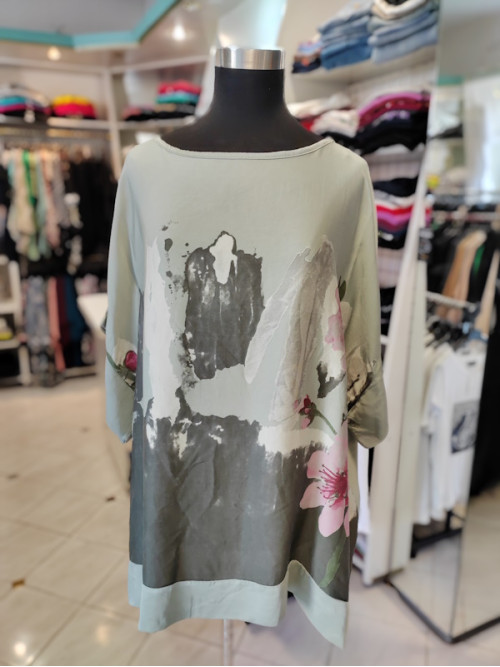 Viskozna tunika P6039 zelena