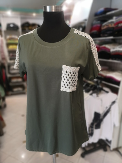 Ženska majica S5012 olivno zelena