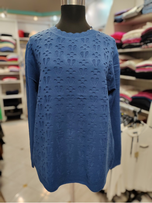 Ženski pulover J5124 moder Ženski pulover J5124 moder