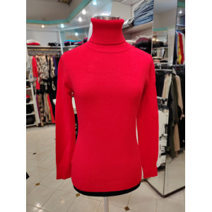 Ženski puli J5117 rdeča