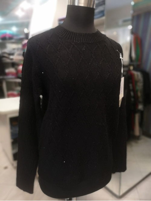 Ženski pulover J5082 črn Ženski pulover J5082 črn