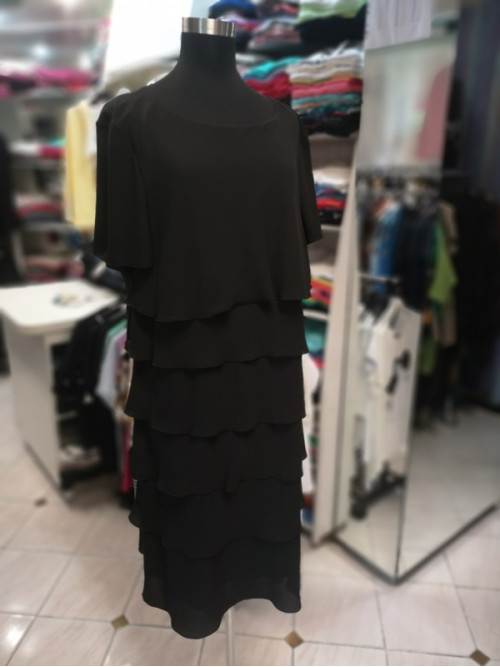 Ženska elegantna črna obleka 23334