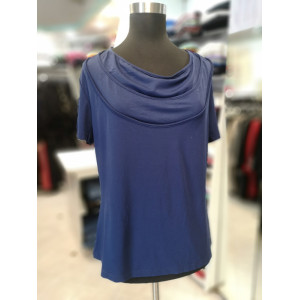 Majica s kratkimi rokavi Julija Nina temno modra