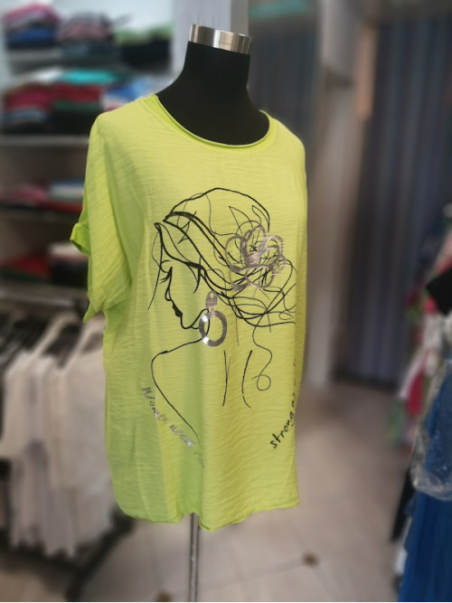 Zelena majica s kratkimi rokavi SN142