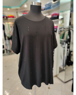 Modna ženska majica T6062 črna