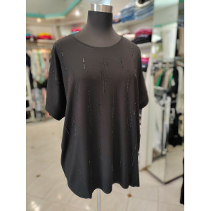 Modna ženska majica T6062 črna